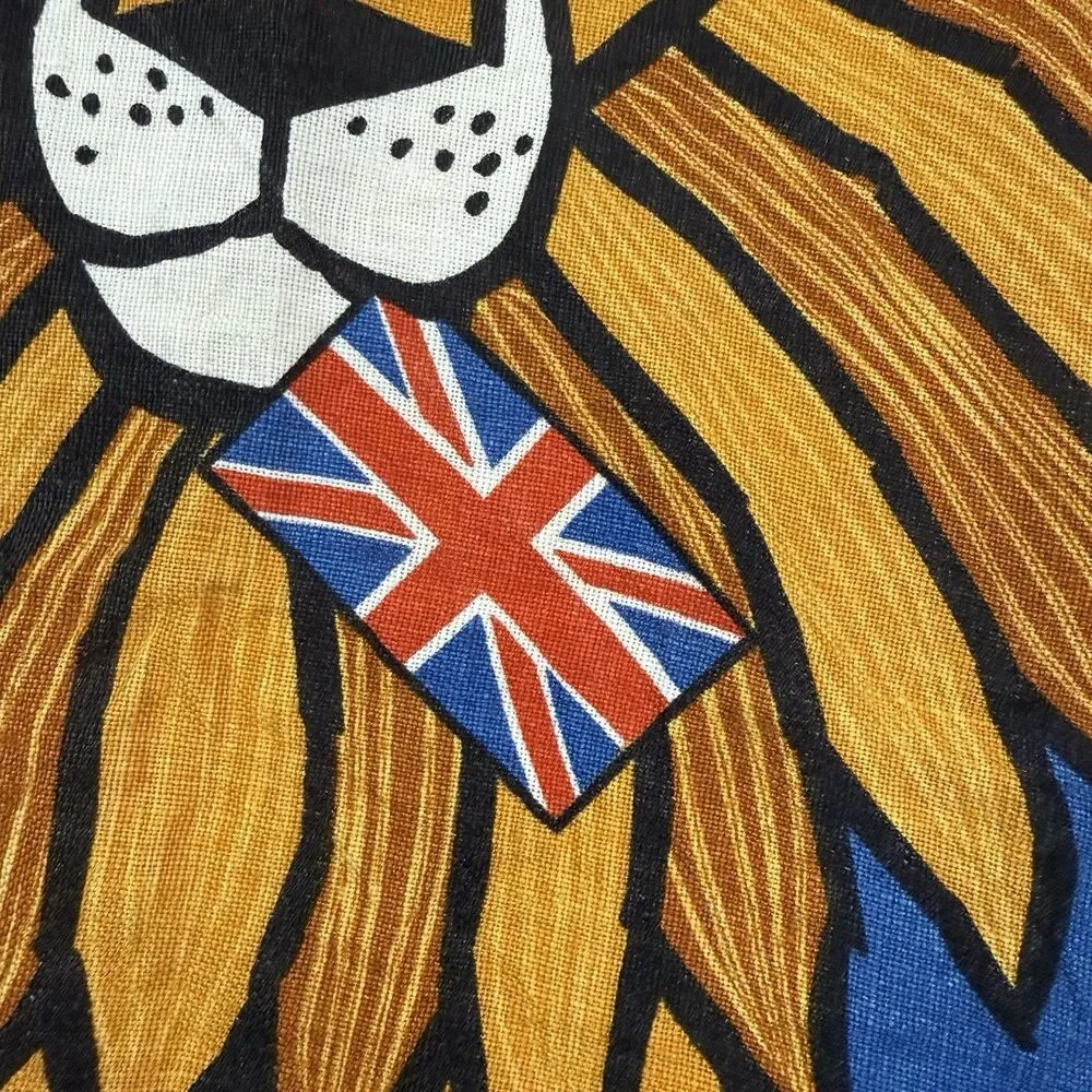 Vintage ULSTER Linen Tea Towel Wall Art UK Lion Flag Symbols Union Jack Ireland
